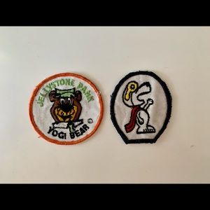 Vintage Snoopy Pilot Patch Yogi the Bear Patch Jellystone Park Crew Patch Sew On